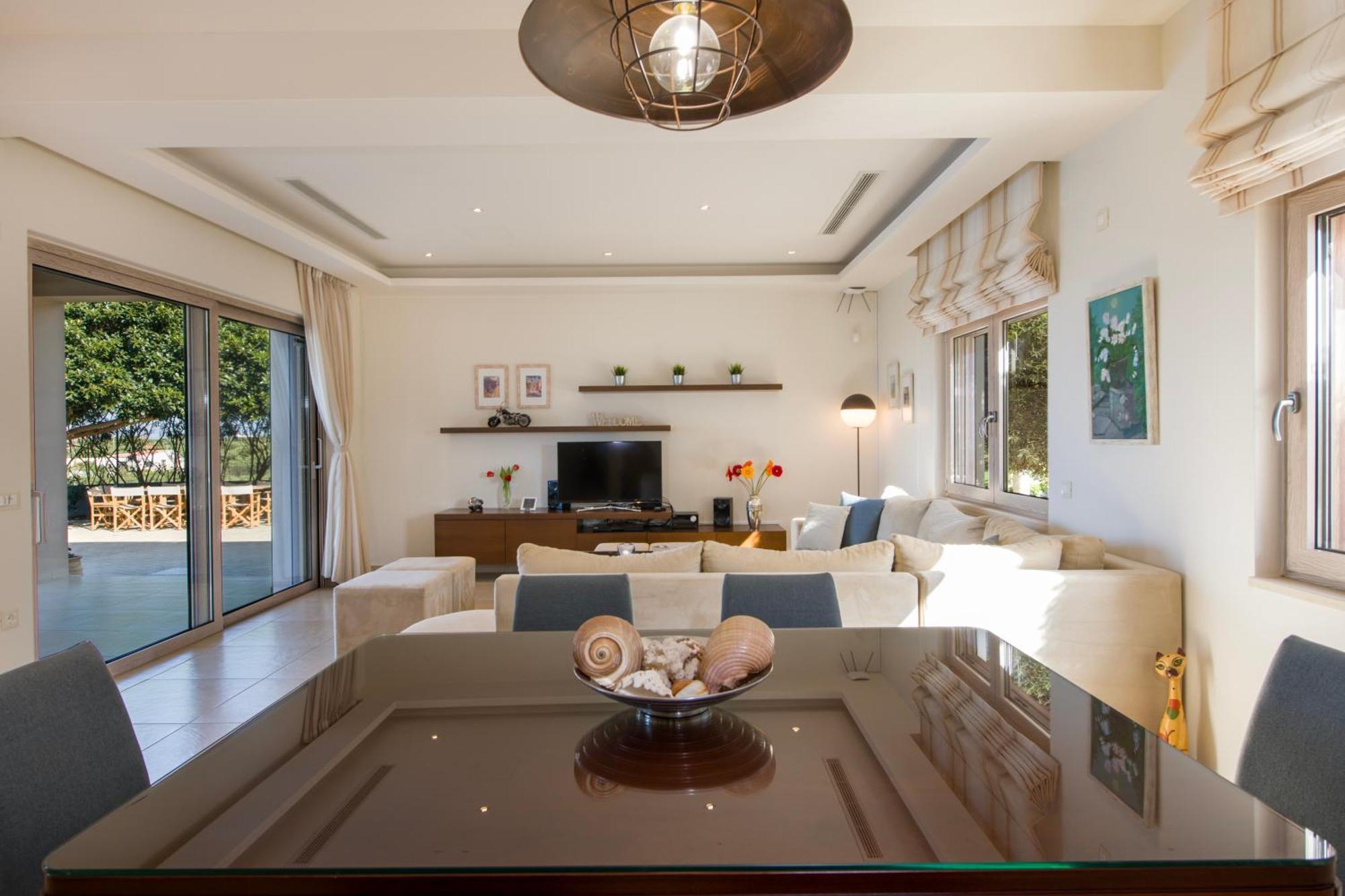 Four Seasons Private Villa - Seaview - Big Heated Pool - Gym - Sport Activities Gouves Exterior foto