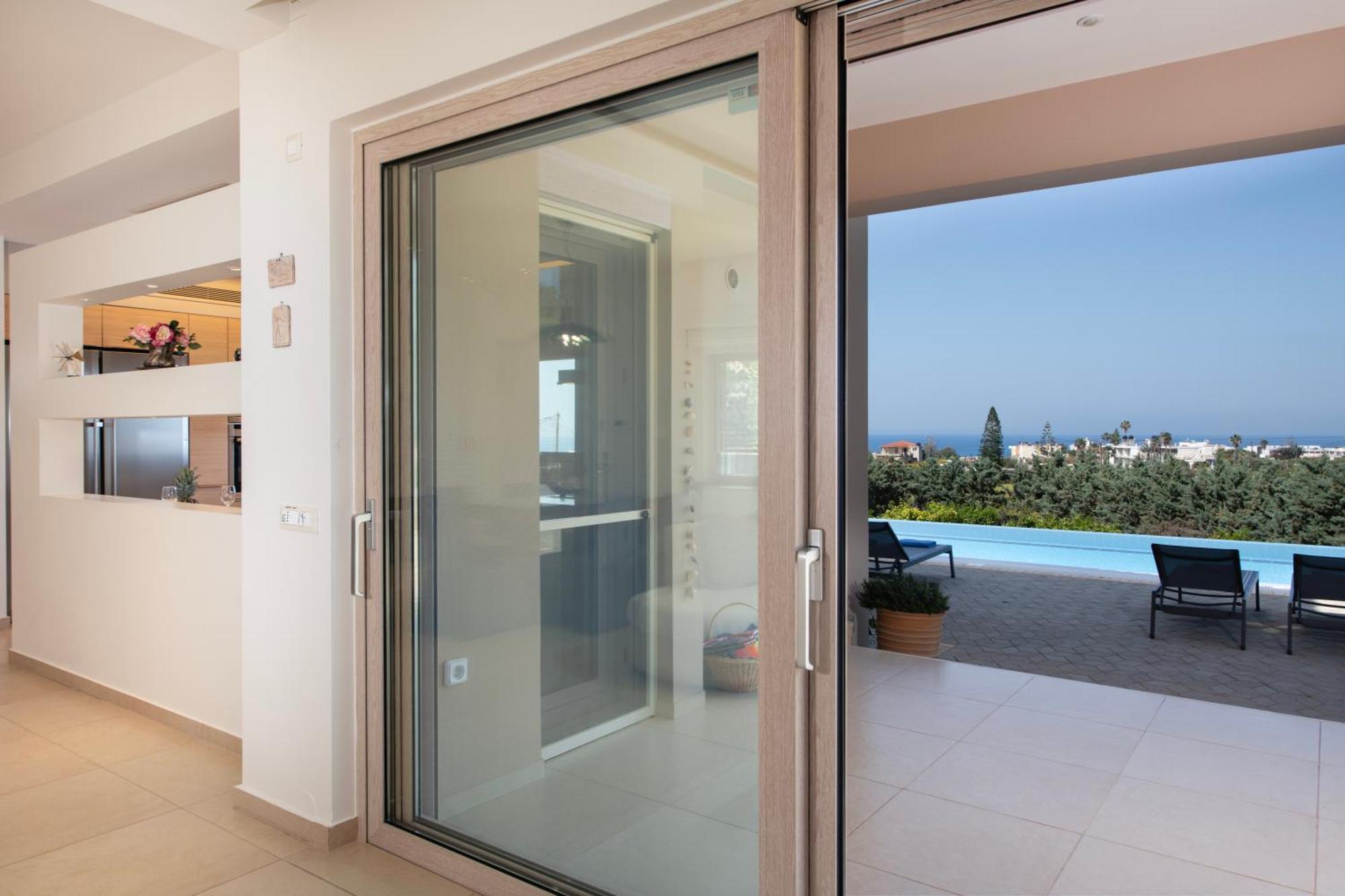 Four Seasons Private Villa - Seaview - Big Heated Pool - Gym - Sport Activities Gouves Exterior foto