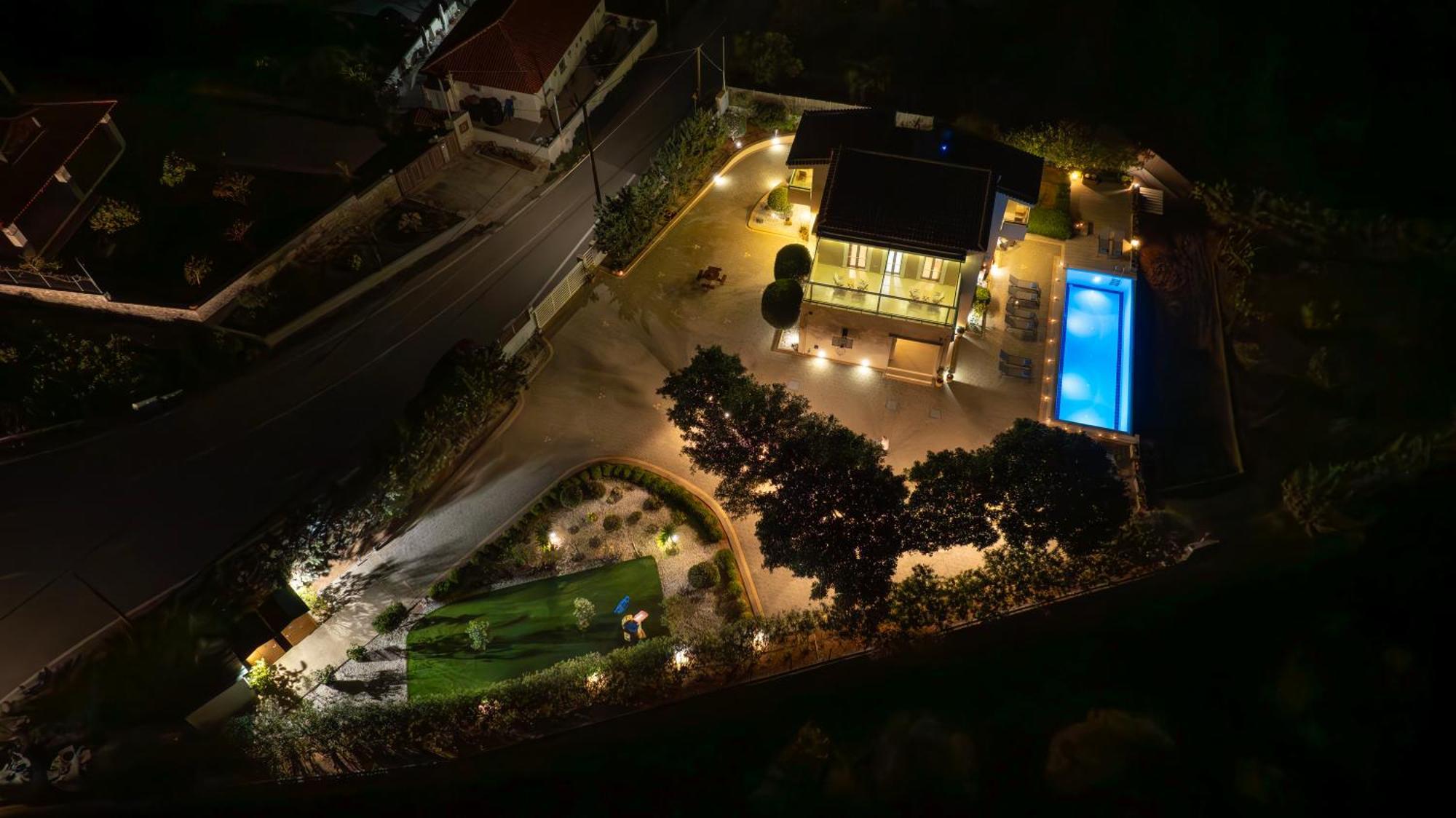 Four Seasons Private Villa - Seaview - Big Heated Pool - Gym - Sport Activities Gouves Exterior foto